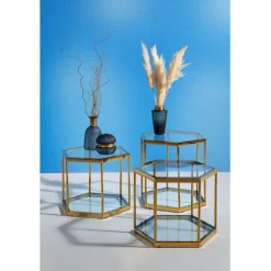 KARE Design Meubles>Table d appoint Comb doré 55