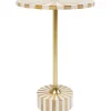 KARE Design Meubles>Table d appoint Domero Cirque laiton blanc Ø40cm