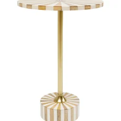 KARE Design Meubles>Table d appoint Domero Cirque laiton blanc Ø40cm