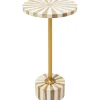 KARE Design Meubles>Table d appoint Domero Cirque laiton blanc Ø25cm