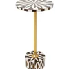 KARE Design Meubles>Table d appoint Domero Star noir blanc Ø25cm