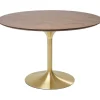 KARE Design Meubles>Table Invitation noyer-laiton Ø120cm