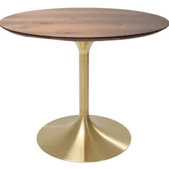 KARE Design Meubles>Table Invitation noyer-laiton Ø90cm