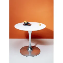 KARE Design Meubles>Table Invitation Set blanc zinc Ø90cm
