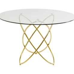KARE Design Meubles>Table Molekular dorée Ø120cm