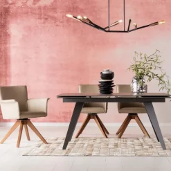 KARE Design Meubles>Table à rallonges Amsterdam foncé 160/40+40)x90cm