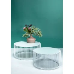 KARE Design Meubles>Tables basses Wire blanches (set de 2)
