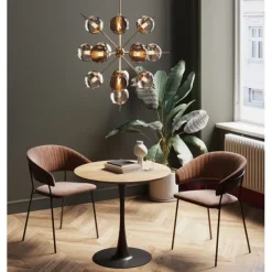 KARE Design Meubles>Table Schickeria chêne - noir Ø80cm