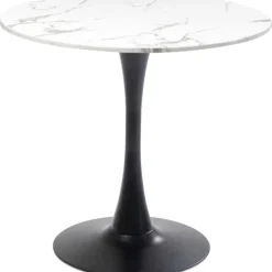 KARE Design Meubles>Table Schickeria marbre blanc-noir Ø80cm