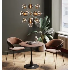 KARE Design Meubles>Table Schickeria noyer noir Ø80cm