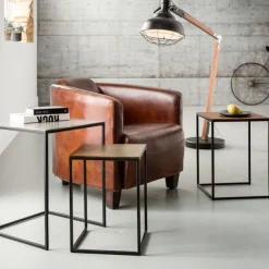 KARE Design Meubles>Tables d appoint Loft Square Vintage (jeu de 3) 41