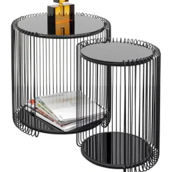 KARE Design Meubles>Tables d appoint Wire Cut Out noir (2/Set)
