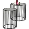 KARE Design Meubles>Tables d appoint Wire noir (set/2) Ø44cm