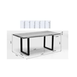 KARE Design Meubles>Table Symphony chêne chromé 160x80