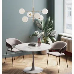 KARE Design Meubles>Table Veneto marbre blanc Ø110cm