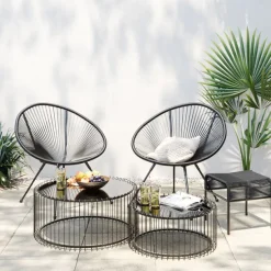 KARE Design Meubles>Tabouret Acapulco Mono noir