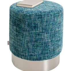 KARE Design Meubles>Tabouret Berry High silver bleu Ø39cm
