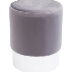 KARE Design Meubles>Tabouret Cherry gris clair silver Ø35cm