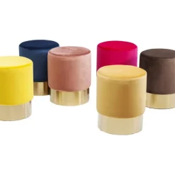 KARE Design Meubles>Tabouret Cherry vieux rose laiton Ø35cm