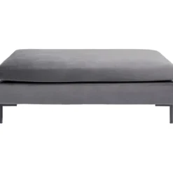 KARE Design Meubles>Tabouret Gianni velours gris noir
