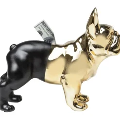 KARE Design Accessoires>Tirelire Bulldog doré-noir