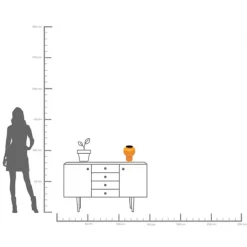 KARE Design Accessoires>Vase Mamba orange 26cm