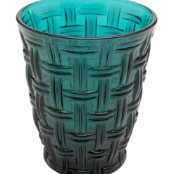 KARE Design Accessoires>Verre à eau Tissue pétrole10cm