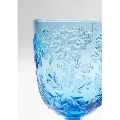 KARE Design Accessoires>Verre à vin Ice Flowers bleu